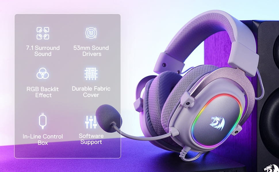 RGB Wired Backlit Gaming Headset