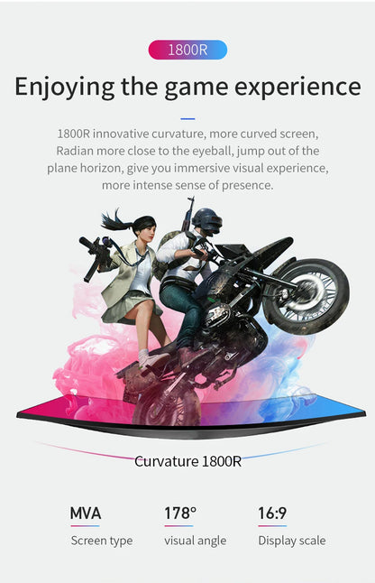 24/27 inch Curved 75Hz Monitor Gaming Display Screen