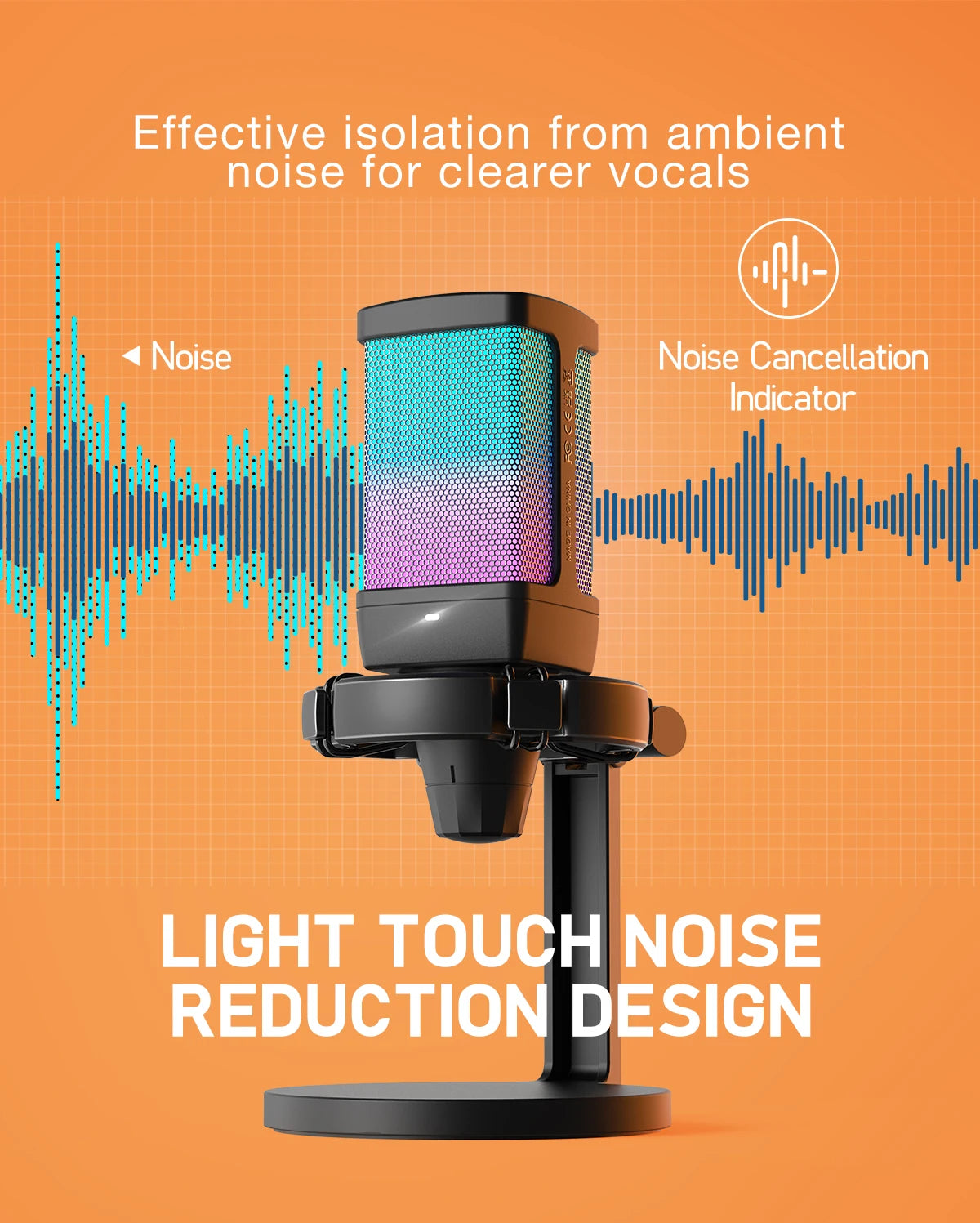 USB Gaming Microphone with RGB effect