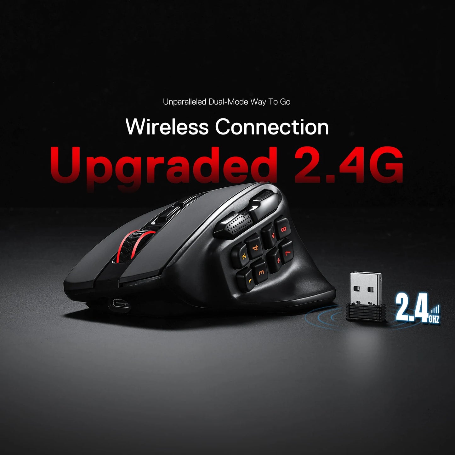 M811 PRO Wireless MMO Gaming Mouse