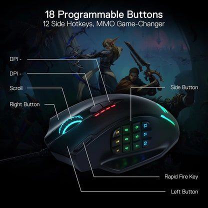 RGB Backlight LED USB Wired Gaming Mouse