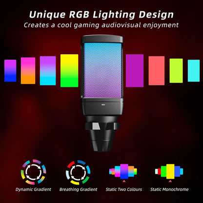 USB Gaming Microphone with RGB effect