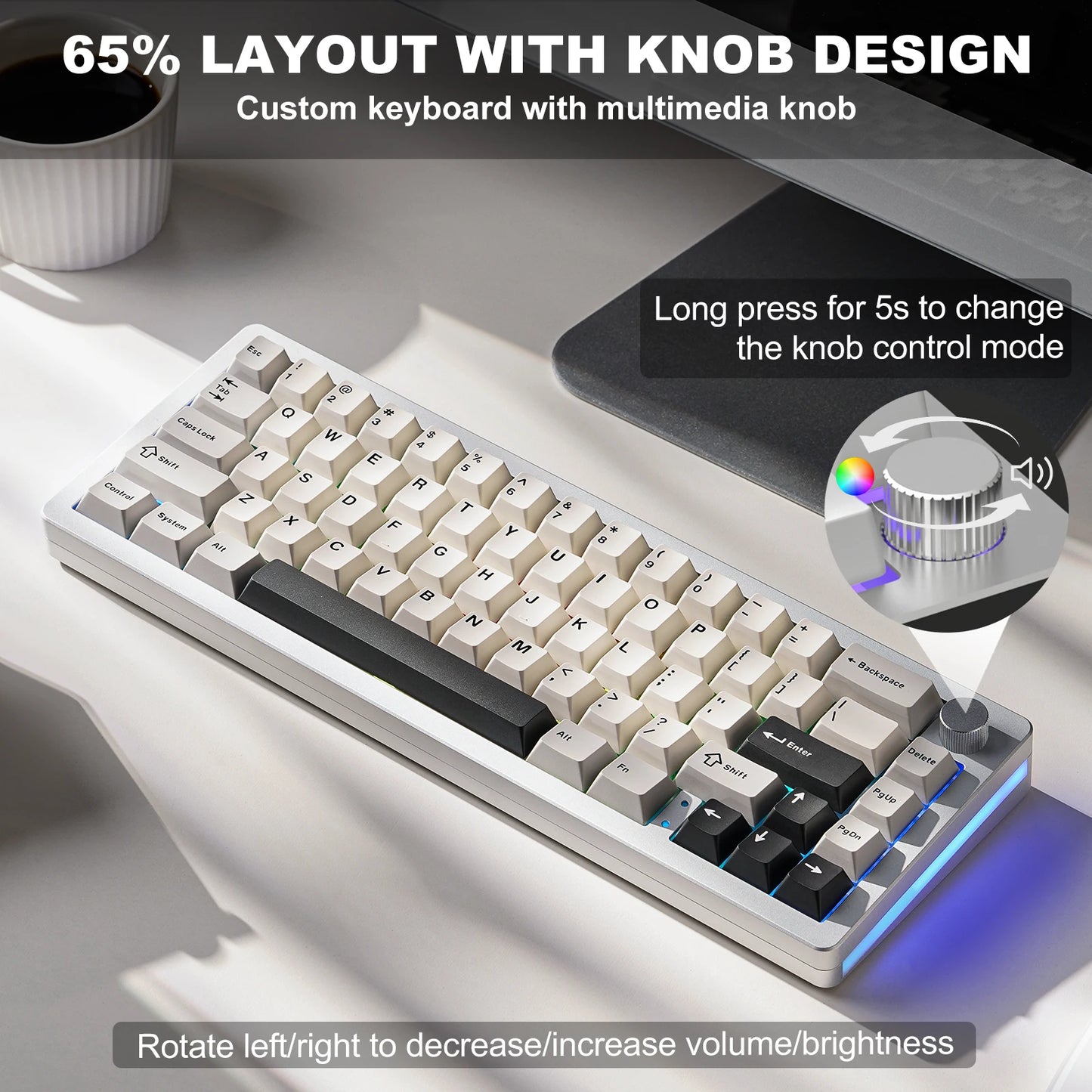 Wired Hot Swap Gasket Mounted RGB Mechanical Gaming Keyboard