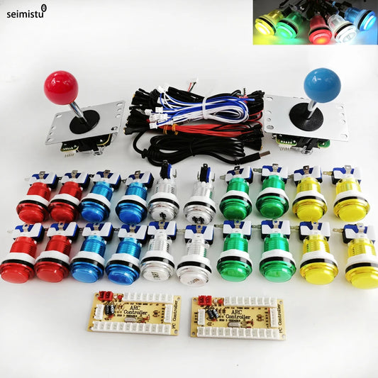 Arcade joystick Game Kit  With LED Push Button
