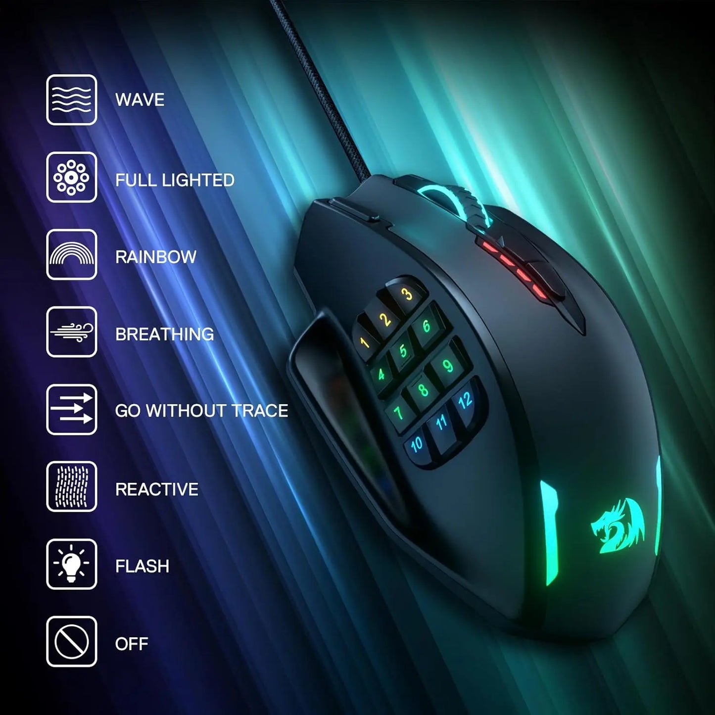 RGB Backlight LED USB Wired Gaming Mouse