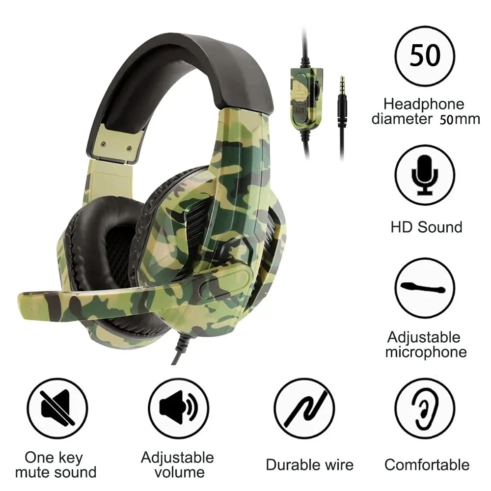 Wired Gaming Headphones With Microphone For Game