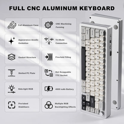 Wired Hot Swap Gasket Mounted RGB Mechanical Gaming Keyboard