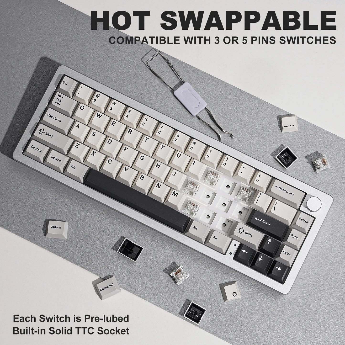 Wired Hot Swap Gasket Mounted RGB Mechanical Gaming Keyboard