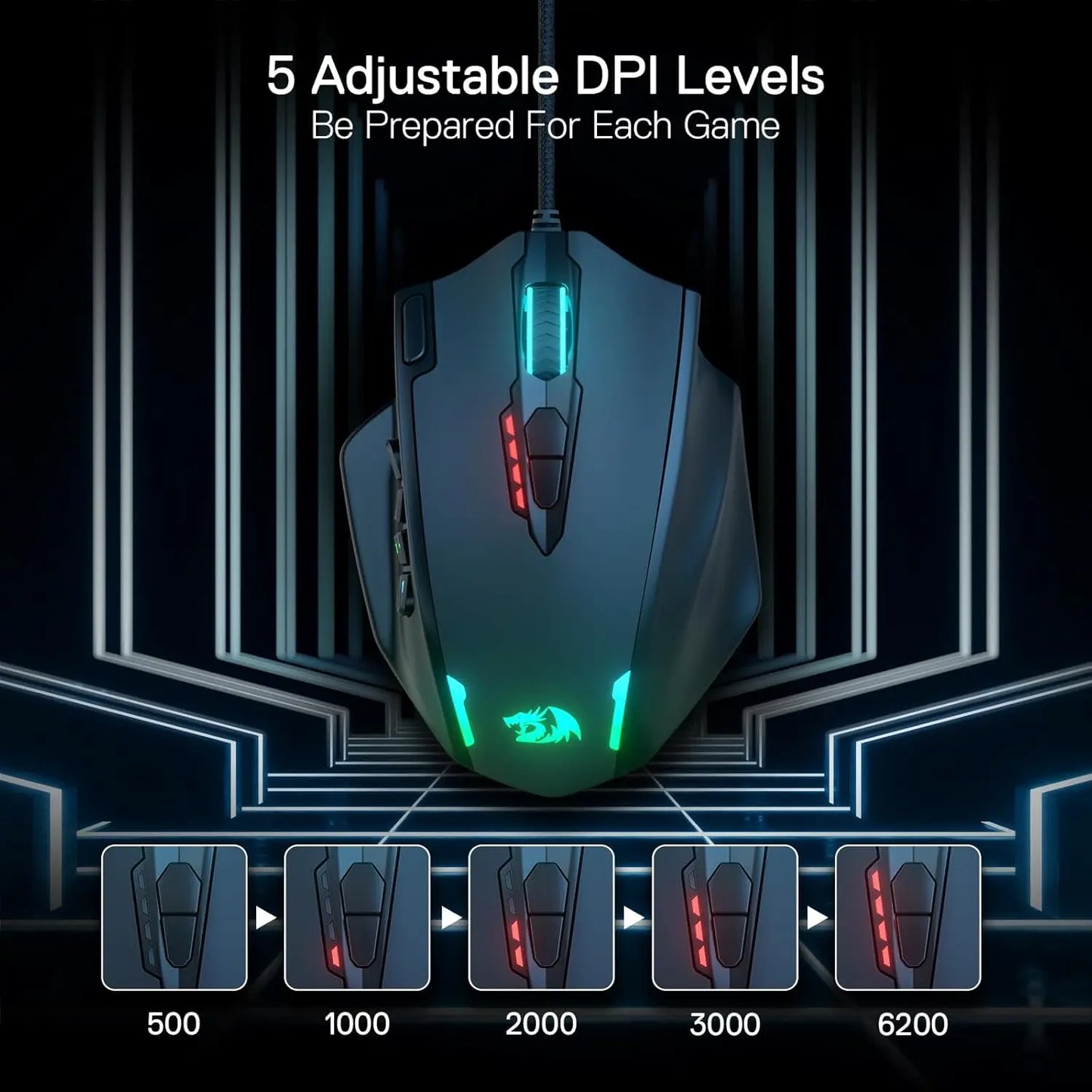 RGB Backlight LED USB Wired Gaming Mouse