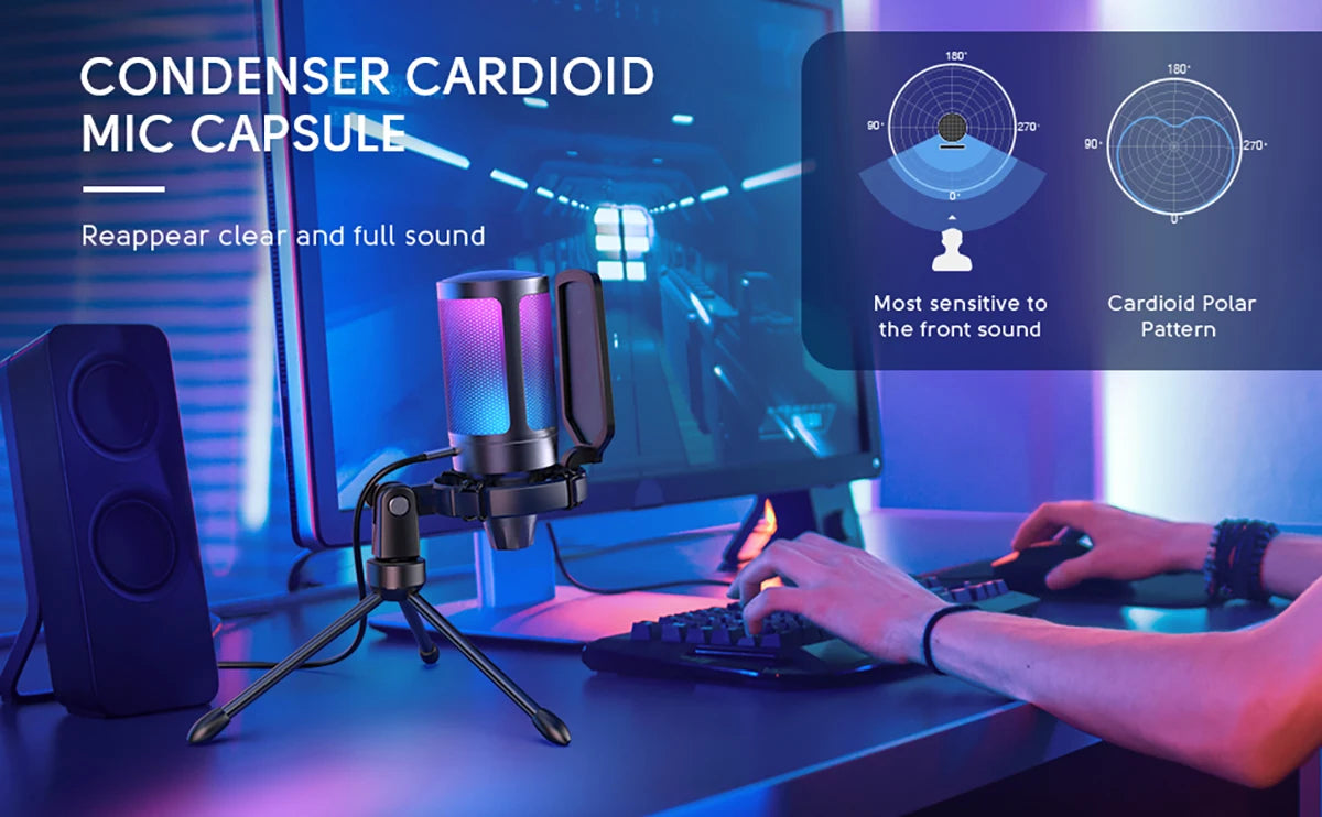 USB Condenser Gaming Microphone