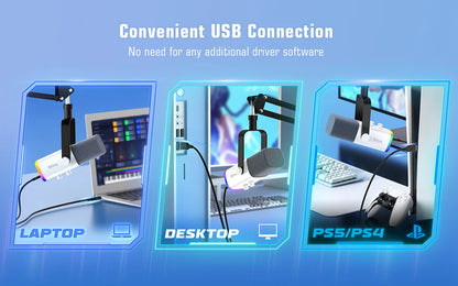 Gaming Microphone Kit with Headphone