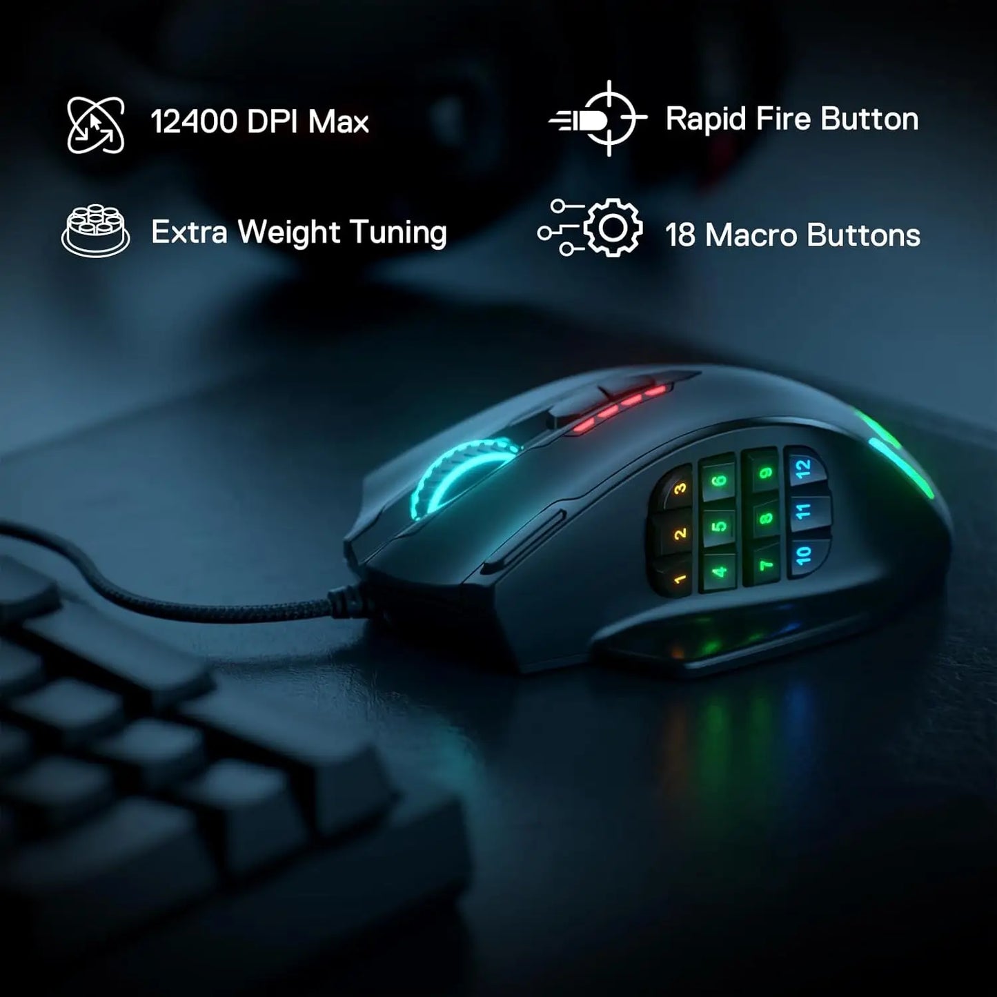 RGB Backlight LED USB Wired Gaming Mouse