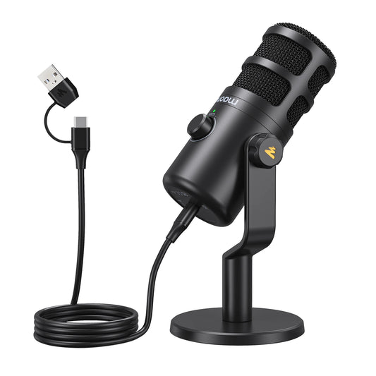 USB Microphone With Type-c Connector For Recording and Streaming Gaming