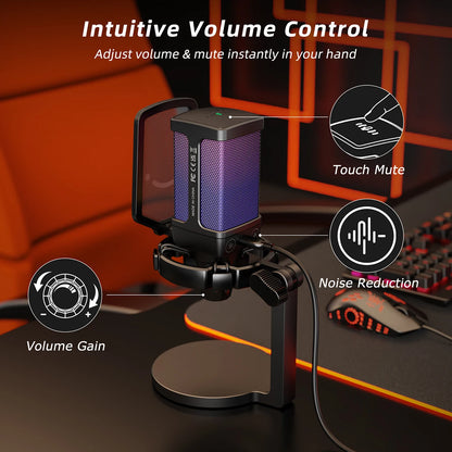USB Gaming Microphone with RGB effect